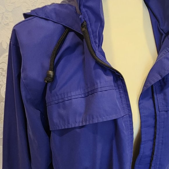 Pacific Trail Blue Lightweight Windbreaker with Hood - Picture 6 of 13